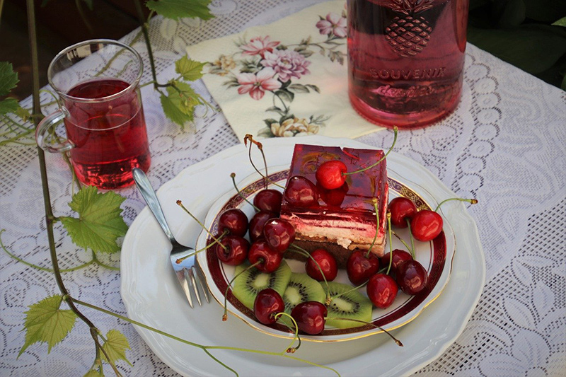 Kirschen auch als Kuchen