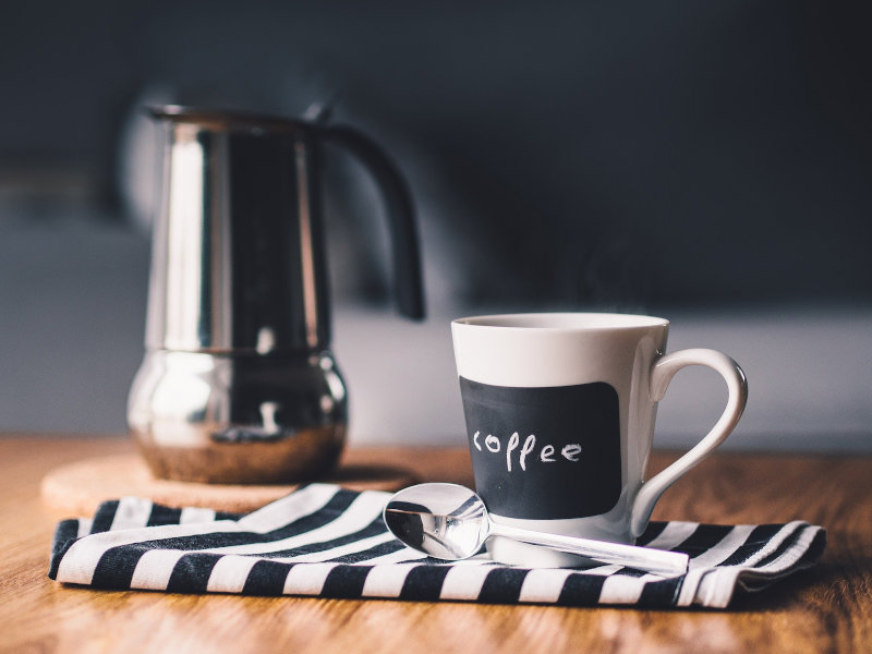 Kaffe und Espressokanne
