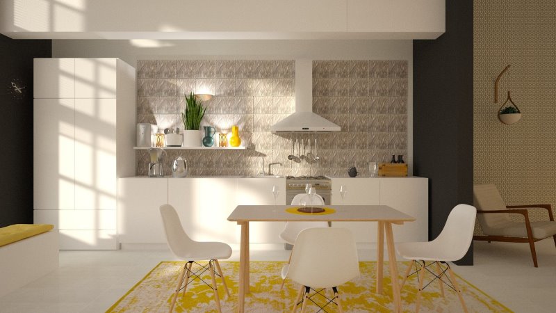 Einbaukühlschrank in einer Küche Einbaukühlschrank in Küche