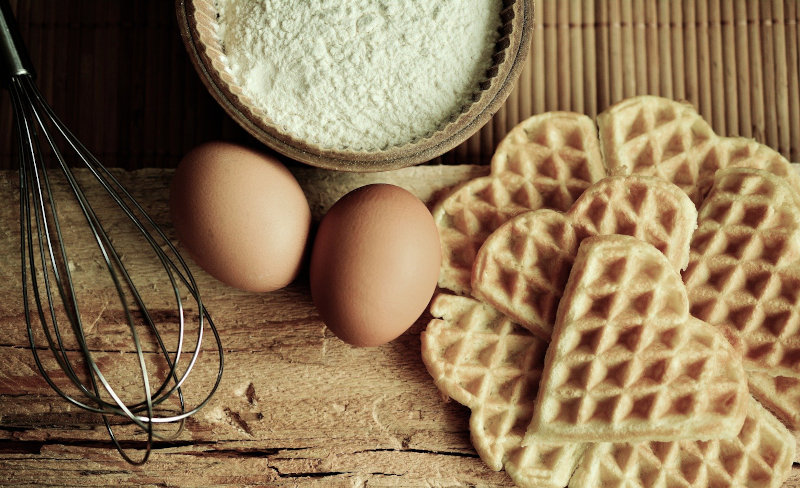 Klassische Waffeln nur mit Waffeleisen