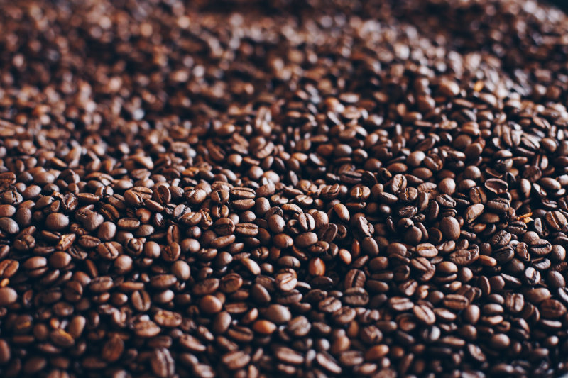 Viele Kaffeebohnen