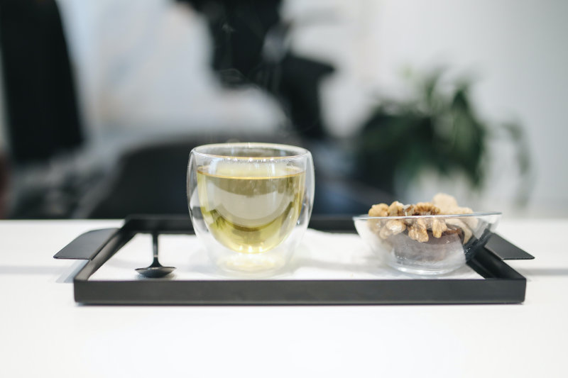 Dessert in einem doppelwandigem Glas