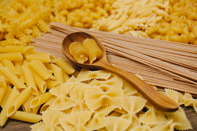 Verschiedene Nudelsorten Verschiedene Pastasorten