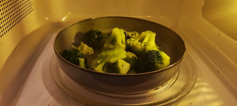 Frisch aufgetautes Gemüse.